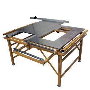 China Smooth And Precise Cuts With Horizontal Style Farms Sliding Table Panel Saw on sale