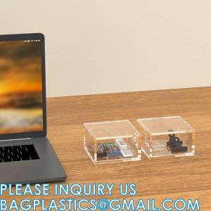 China Clear Cube Display Case, Multi-Purpose Box Square Container, Decorative Acrylic Box with Lid, Stackable on sale