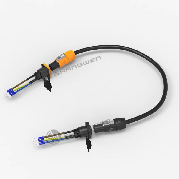 250v 20A IP65 Black Powercon Chassis Connector socket Waterproof For LED Screen