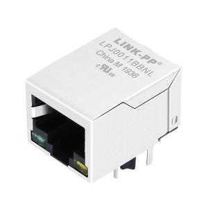 China 1x10/100Mbps RJ45 Modular Jack 13F-64GYD2SNW2NL With Transformer on sale