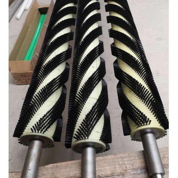 ROSH Customized Size Conveyor Cleaning Brush Various Shape Filament Cylindrical Roller Brush