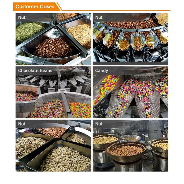 Multihead Weigher Nuts Food Dry Fruit Chocolate Bean Chicken Candy Biscuit Banana Chips Zipper Pouch Packing Machine