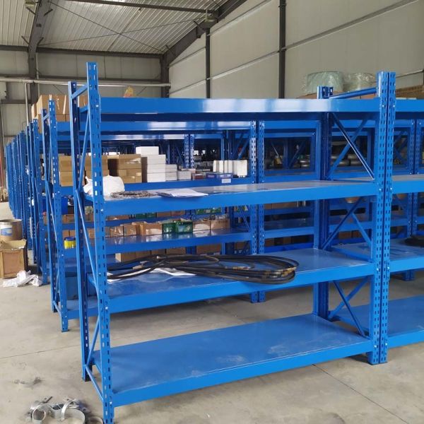 Rust Free Industrial Warehouse Racking Rivetier Boltless Shelving Powder Coating