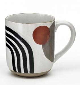 China Round colorful hand painting ceramic coffee mug cup on sale