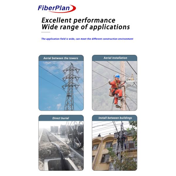 Waterproof And Crush Resistant ADSS Fiber Optic Cable