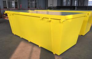 Quality OEM Yellow Metal Skip Bin 10M3 Construction Waste Bins Customized for sale