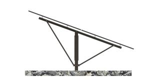 Single Pile Steel Solar Structure 10-30 Degree Solar Panel Ground Mounting Systems
