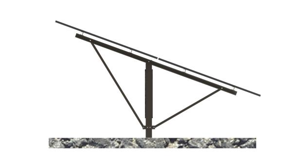 Buy Single Pile Steel Solar Structure 10-30 Degree Solar Panel Ground Mounting Systems at wholesale prices