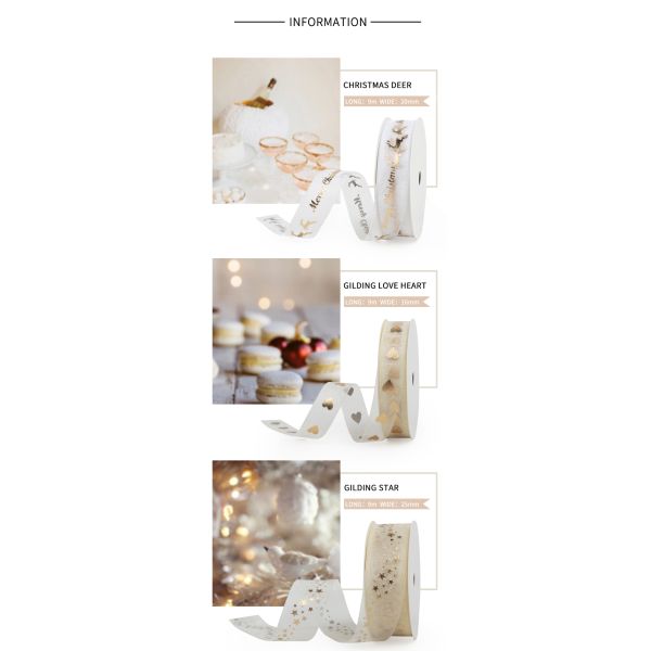 Custom Logo Polyester Wedding Gift Packing Chri stmas Ribbon Private Label Ribbon