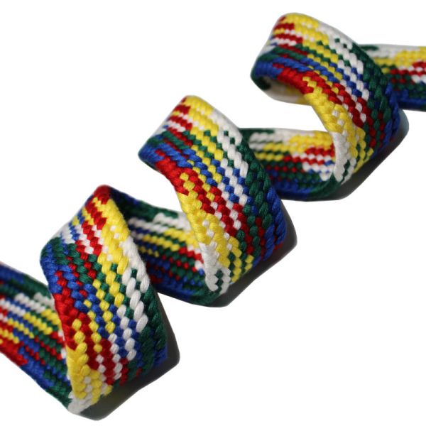 Custom Color Thick 30mm Flat Tube Braided Polyester Cord For Garment