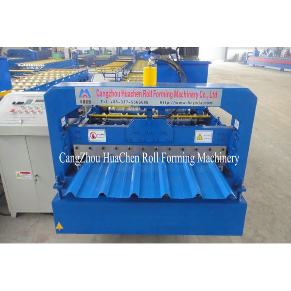 Corrugated Galvanized Roofing Sheet Roll Forming Machines , High Efficiency