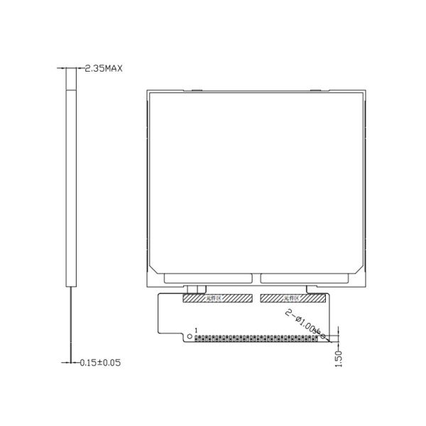 2.31inch LCD Display Module 36 Pin 320*240 QVGA MCU Interface