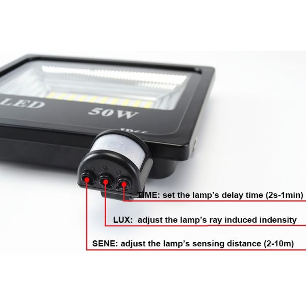 Waterproof LED PIR Floodlight 50W 5000 Lumen Motion Sensor Light IP66