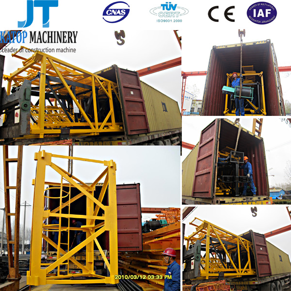 1.8t tip load QTZ100(6018) fixed Tower Crane model