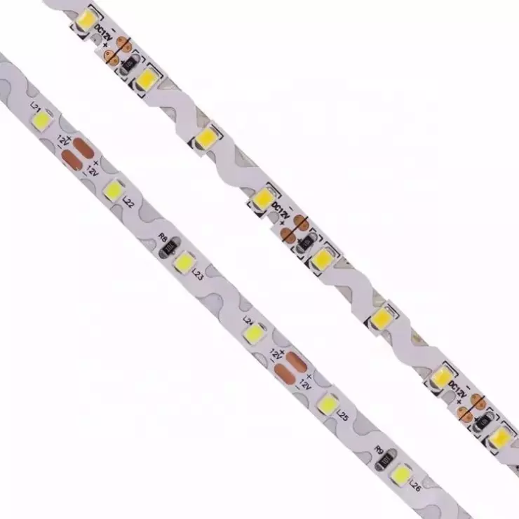 Ultra Thin Zig Zag Bendable 120 240 60 Leds 6mm 8mm DC 12C 24V S Shape SMD 2835 Flexible RGB LED Strip Lights