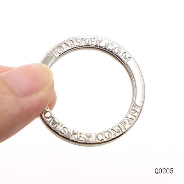 Silver Plated Split Key Ring Waterproof Flat Key Ring 25 mm Key Chain Accessories