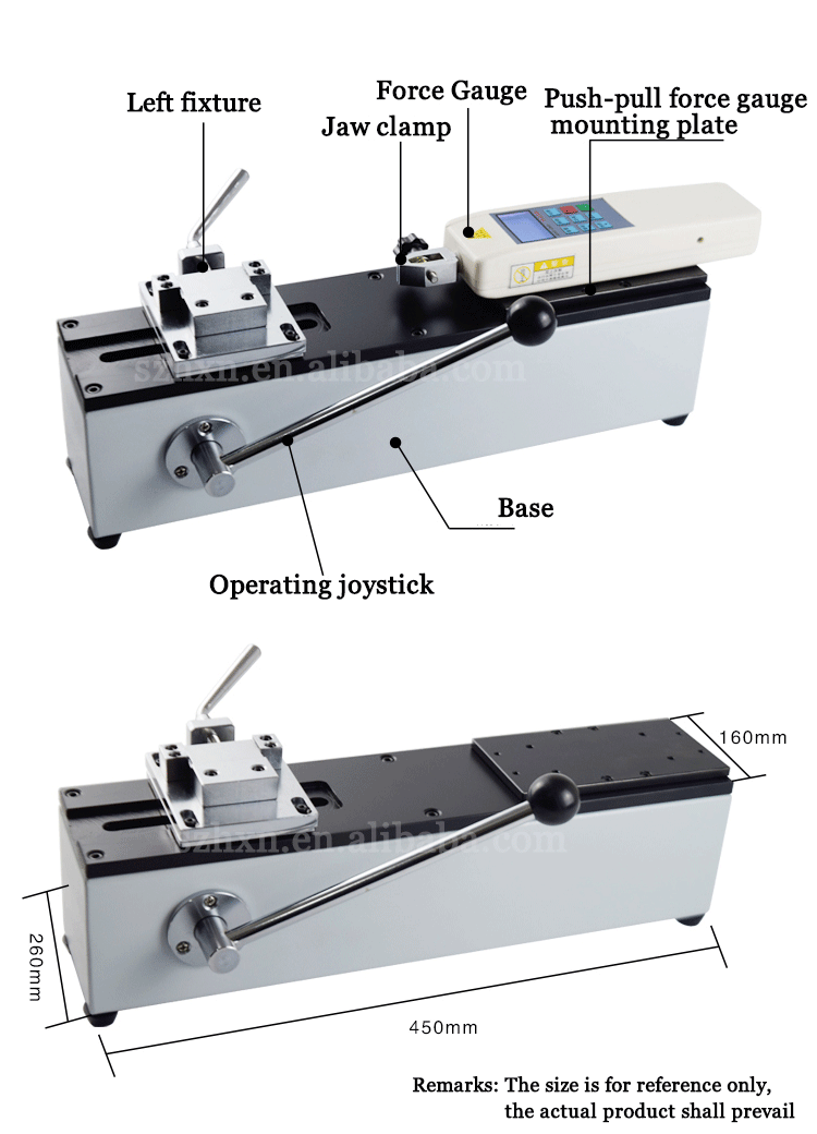 ODM Supported Manual Wire Harness Terminal Tension Tester Stand with 500N Rated Load
