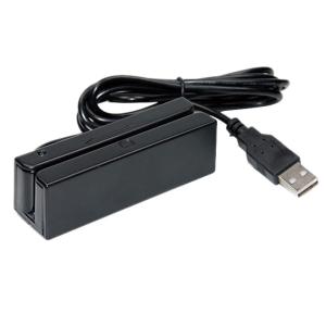 Quality Bi Directional Black Manual Magnetic Card Reader Writer With USB RS232C PS2 Interface for sale