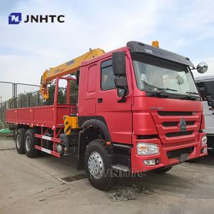 China Howo 6x4 Straight Arm Crane Truck 10 Wheels 340hp Cargo With Crane Truck on sale