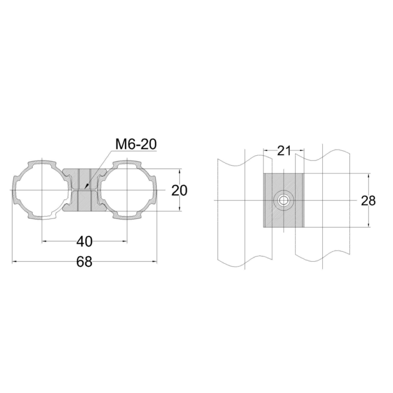 Screw Connection Aluminium Pipe Connectors parallel joint environmentally friendly