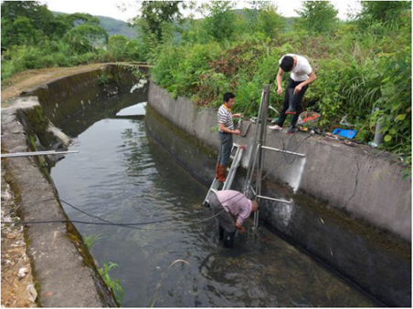 Split Type Liquid Velocity Ultrasonic Doppler Flow Meter for River and Open Channel Water