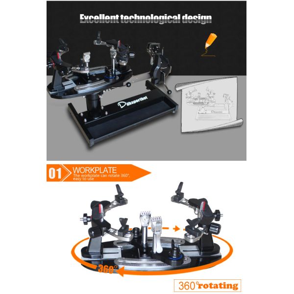 Manual Table Badminton Racket Stringer Tennis Bat Octagonal work plate