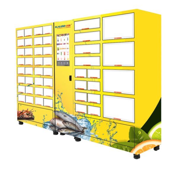 Self Service Automatic Locker Vending Machine With 4℃ Cooling Refrigeration