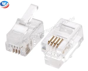 China Unshielded RJ11 4P4C Modular Plug Boot For Data Center on sale