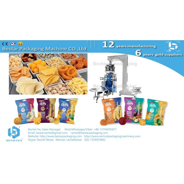 How Cheetos are packed in pouch [Bestar] automatic pouch packing machine BSTV-450AZ
