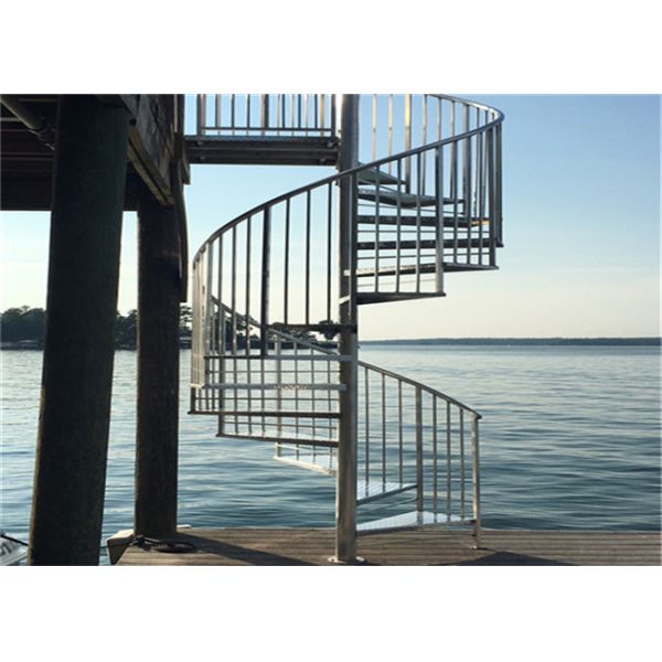 Space Saving Black Custom Spiral Staircase Uninterrupted View For Public Project
