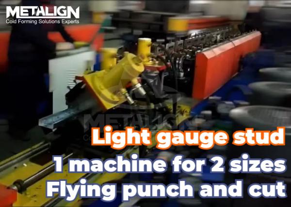 Buy C Shaped Stud Profiles Roll Forming Line With Continuous Punching And Cutting at wholesale prices