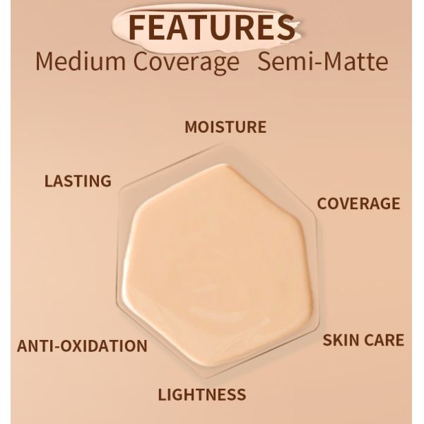 Lightweight Full Coverage Foundation Private Label Natural Makeup Foundation Liquid Foundation Makeup