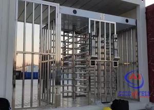 Quality Access Control Full Height Turnstile Gate Fingerprint QR Code RFID Security Barrier Gate for sale