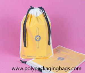 Quality Towel Packing Frosted CPE PE Plastic Drawstring Bags For Travel for sale