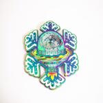 Zinc Alloy Die Cast Custom Soft Enamel Pins With Rainbow Finish Snowflake Lapel