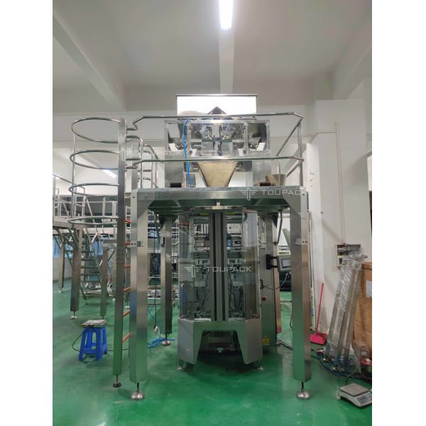 Automatic Vertical Bag Weighing 4 Head 10L Linear Weigher 4kg Washing Powder Packing Machine