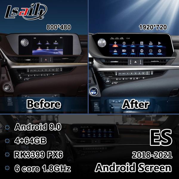 Buy Lsailt 12.3 Inch Lexus Android Auto Screen RK3399 Youtube Carplay Display For ES250 ES300h ES350 at wholesale prices