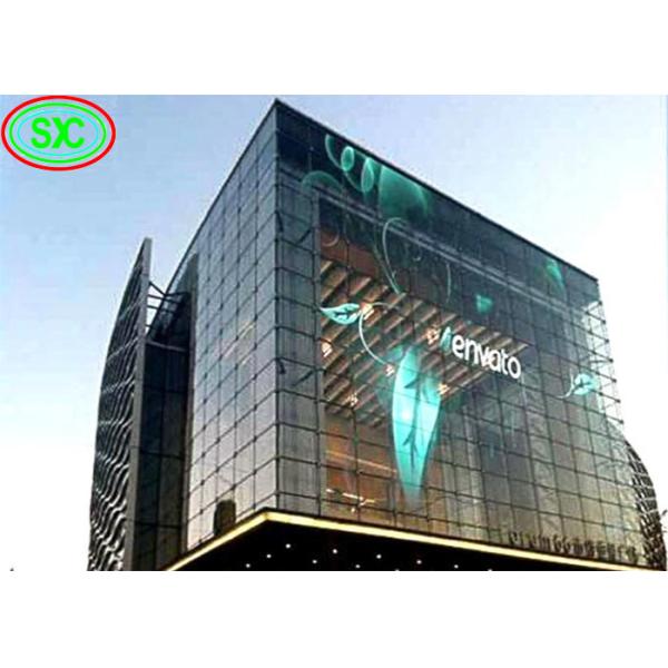 Programmable HD HQ 1R1G1B 4.81mm Transparent LED Screen Digital Signage Stand