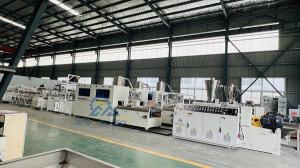 Quality 200-300mm Double Screw PVC Panel Manufacturing Machine 23x2x2m for sale
