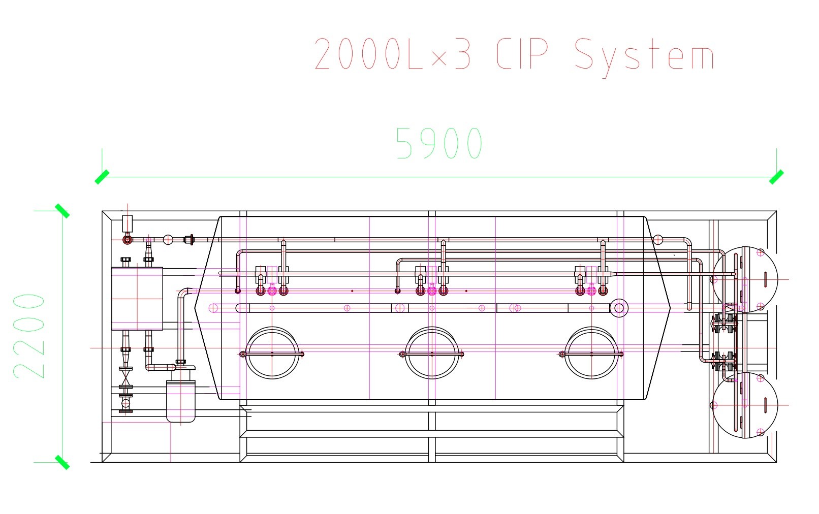 CIP Clean In Place Machine, Simple Maintenance 1000L/H