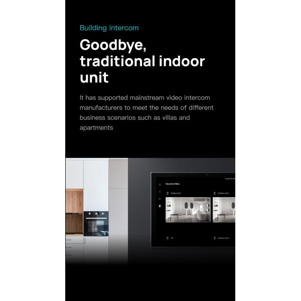 10 Inch Screen Smart Home Control Panel Ble Zigbee Gateway Building Intercom Compatible