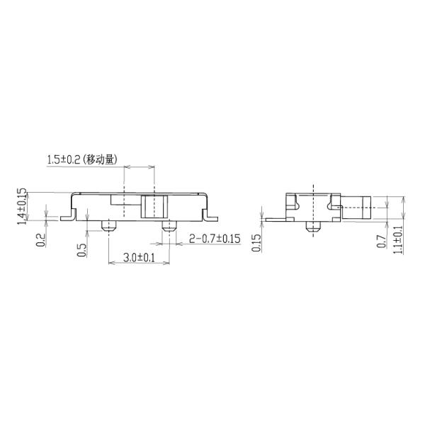 Alinta 7-feet Slide Switch (toggle Switch) SMT Type Operation Force 160gf Life Cycle 5000 Times