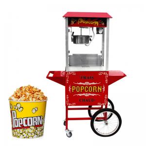 China 110-240V/50-60HZ Healthy Food Grade SS Material Commercial Popcorn Machine With Cart on sale