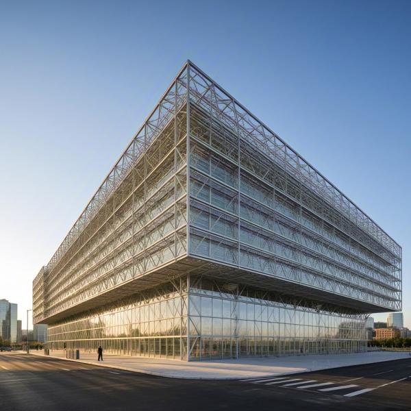 Large Span Steel Structure Office Building Earthquake Resistant