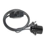 Durable Flame-Retardant Plug Adapter Cable with E26 Light Bulb Socket and Inline