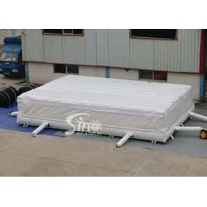 Buy cheap 8x6m white indoor foam pit airbag with sealed top cover for big jump airbag from wholesalers