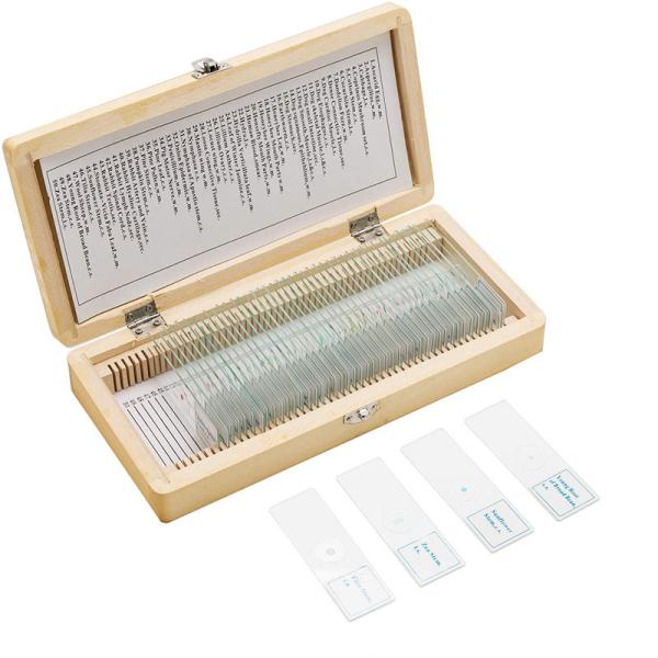 Glass 50pcs Set Prepared Microscope Slides Middle School Education Student
