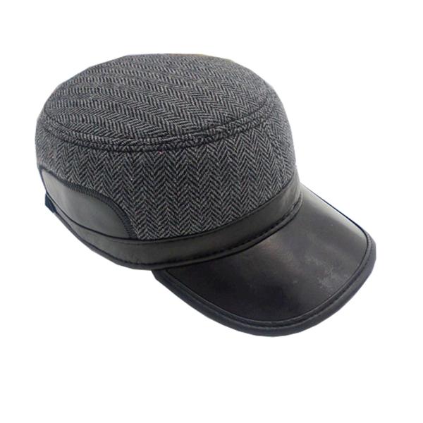 Unisex Custom Leather Hats , Leather Baseball Cap Plain Pattern ODM Designs