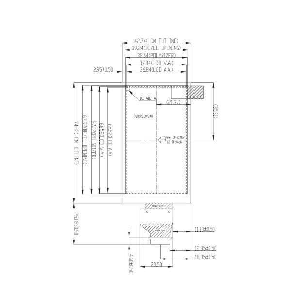 3.0 Inch QVGA 135PPI 320x240 TFT Display Module RGB Interface