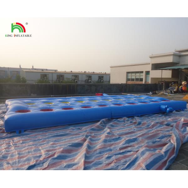 Outside Yellow Challenge Inflatable Meltdown Sport Game With Rotative Machine